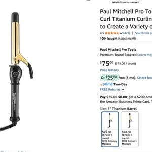 Paul Mitchell Curl Titanium 1 inch curling iron